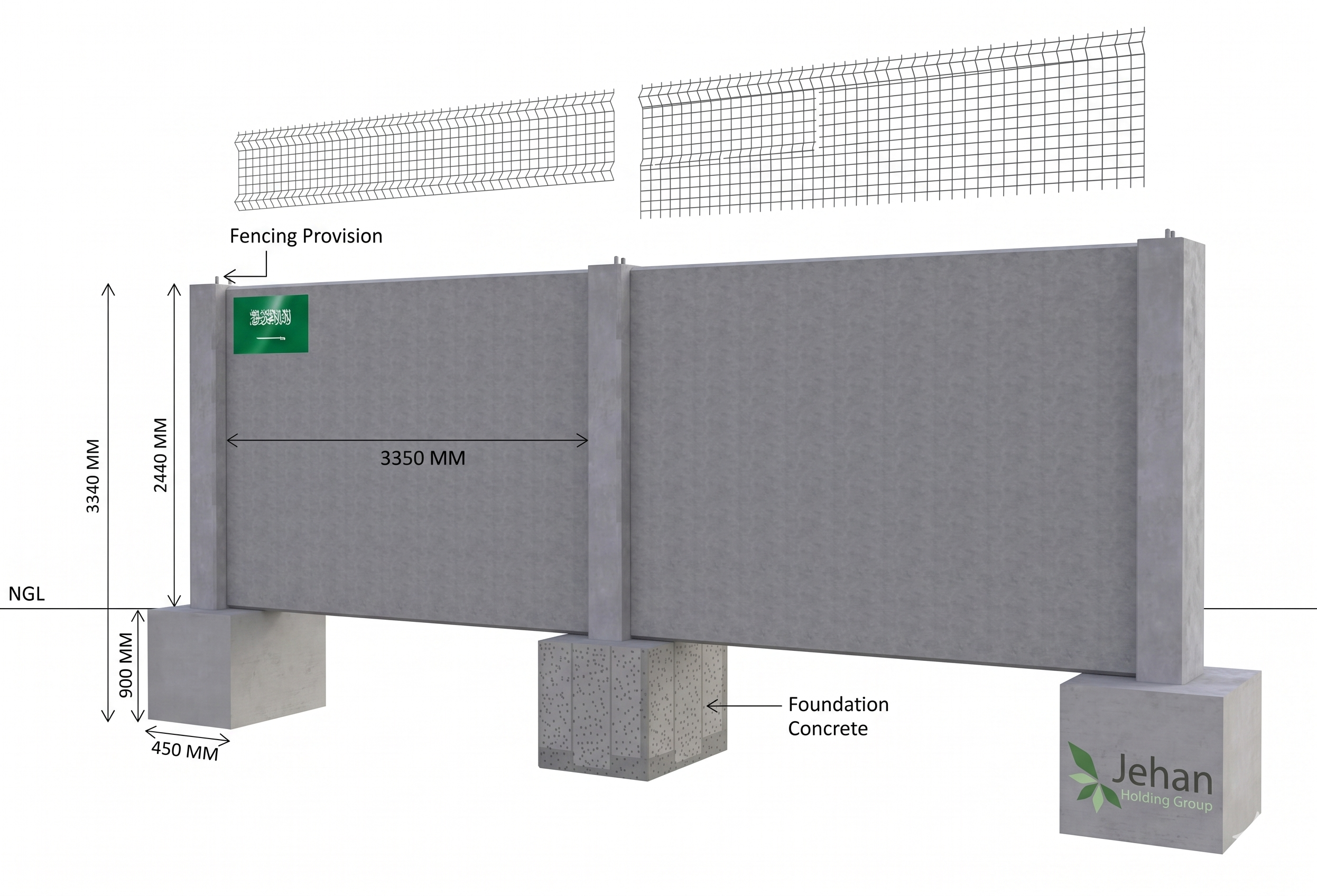 Wall Panel + Column + Foundation